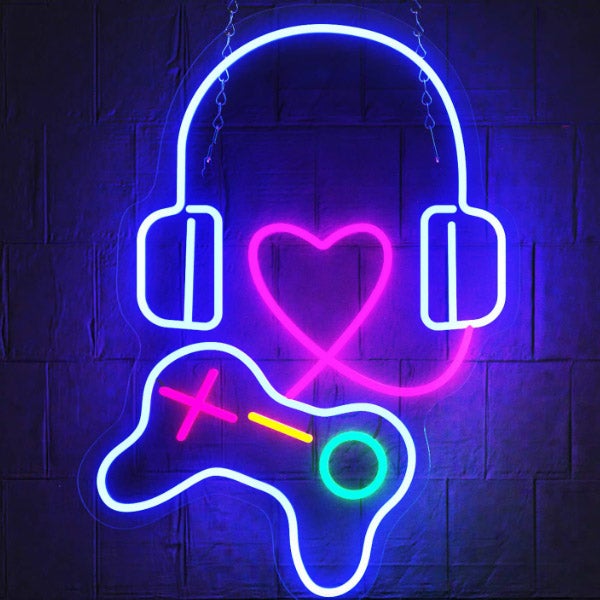 Lampka nocna neonowa, neon LED, neon do dekoracji ścian, światło sterowane przewodem USB