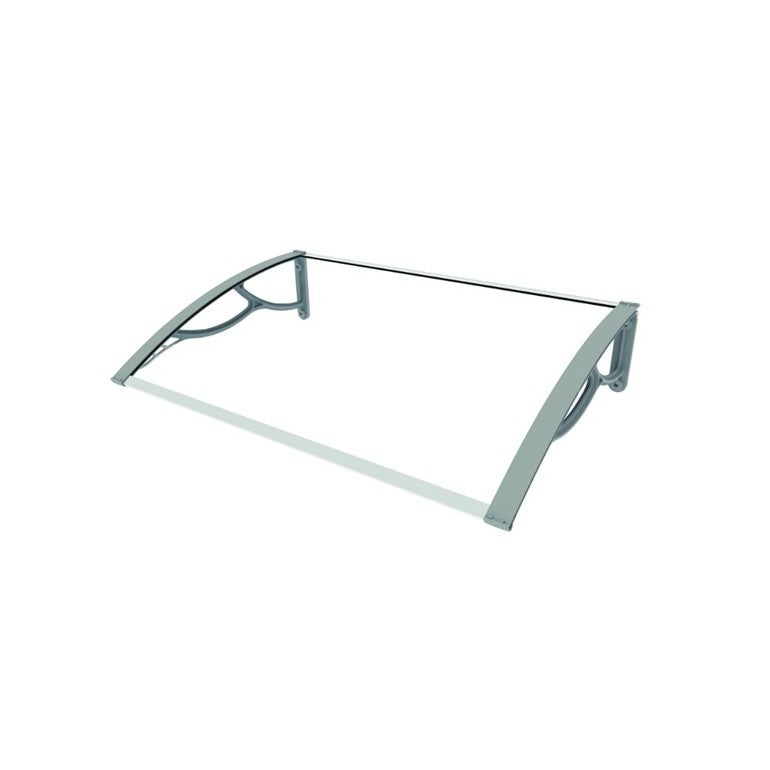 Dossel ecológico em favo de mel de policarbonato transparente com braços cinzentos, 100x80x28 cm - 2