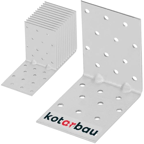 12x kątownik wzmocniony 80x80x60 mm ciesielski łącznik montażowy do drewna - KOTARBAU