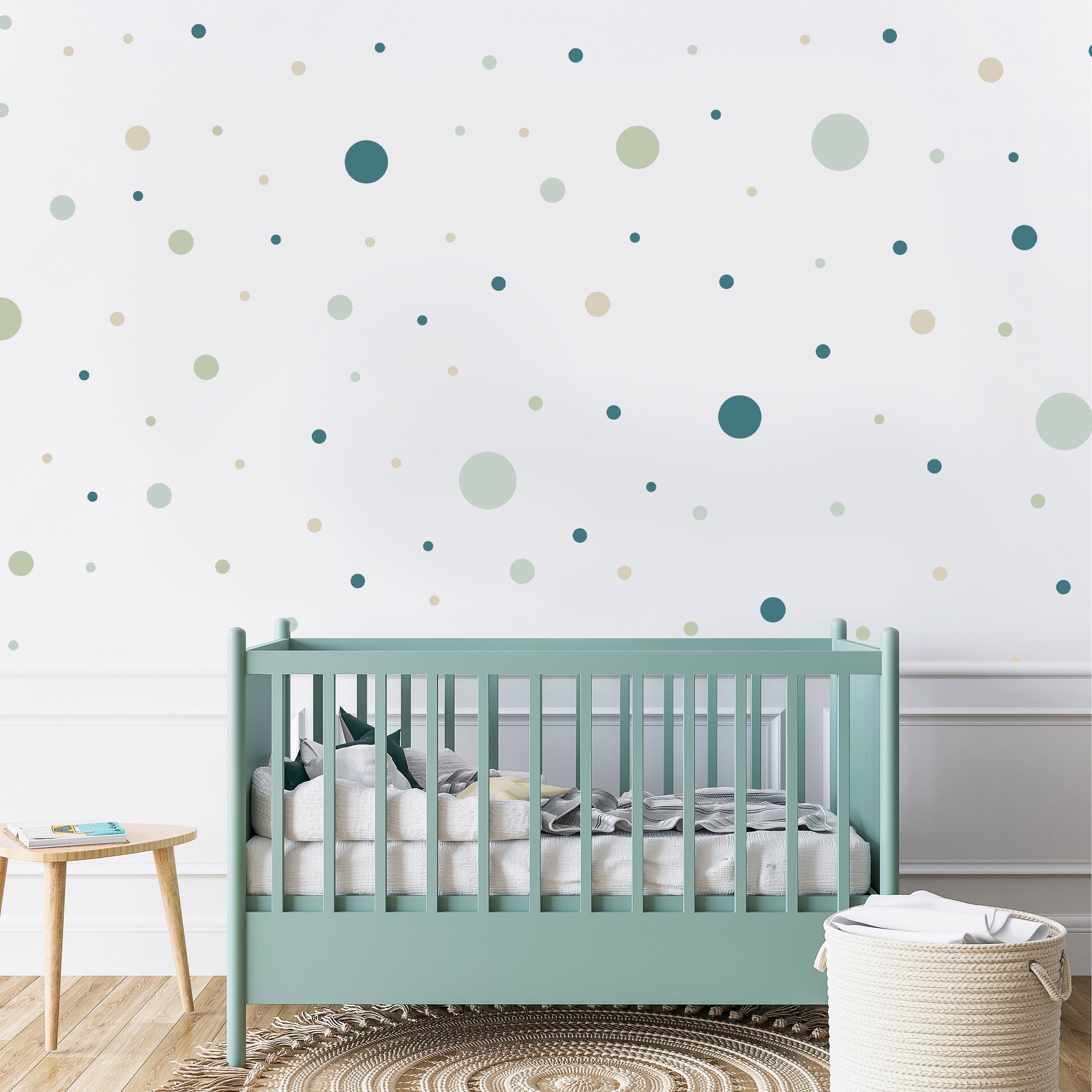 Autocollant DOTS Cercles Colorés Charmant Délicat Vert Pour Chambre Enfant 60cm x 30cm - 3