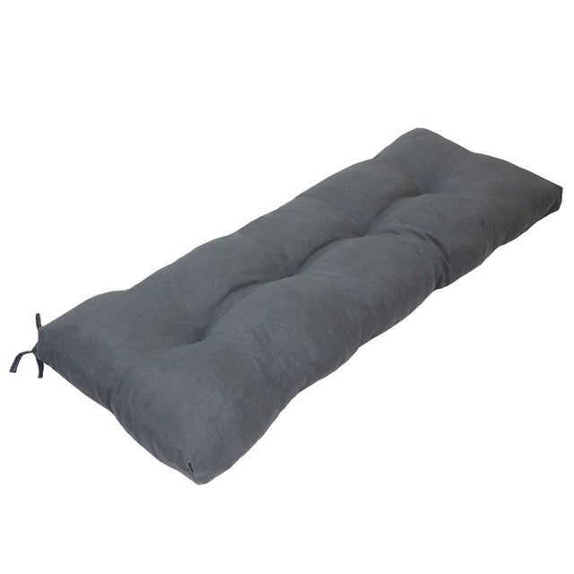 Acomoda Textil – Cojín para Banco Gris Oscuro de Loneta con Agarraderas 120x50x8 cm. Asiento Acolchado, Cómodo y Decorativo. NO INCLUYE BANCO