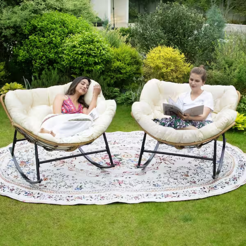 Grand coussin pour fauteuil à bascule (beige), coussin imperméable pour fauteuil inclinable, coussin pour canapé une place, doux et confortable. - 4