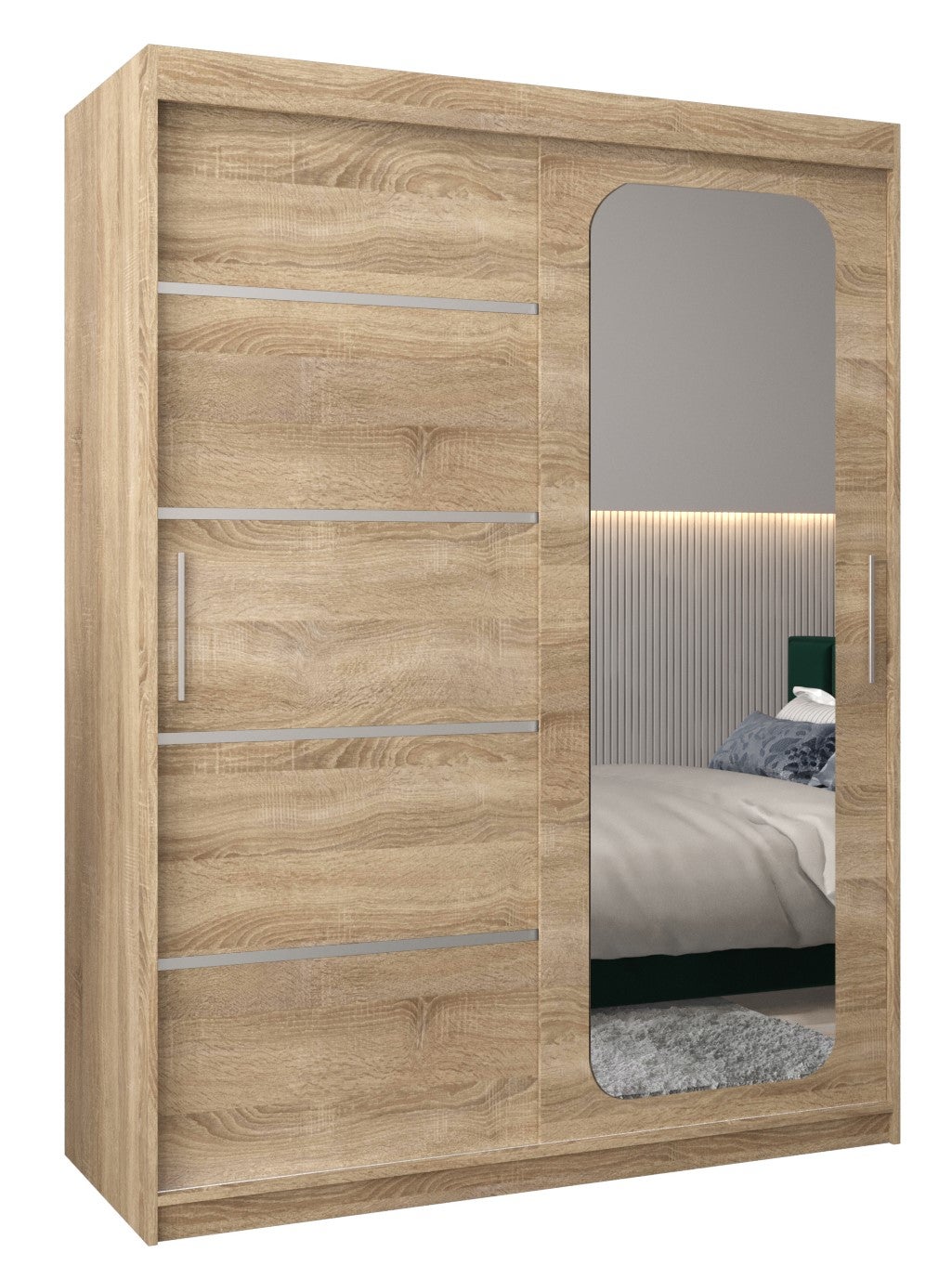 Szafa przesuwna garderoba PROMO V2 150 x 62 x 200 cm Sonoma - Abiks Meble