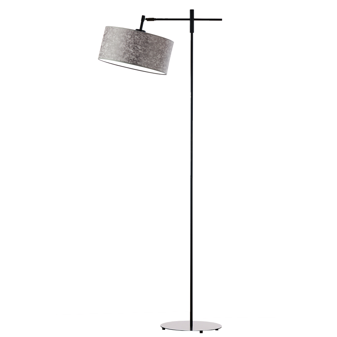 Lampa stojąca podłogowa przegubowa regulowana z abażurem walec 30cm SALIX