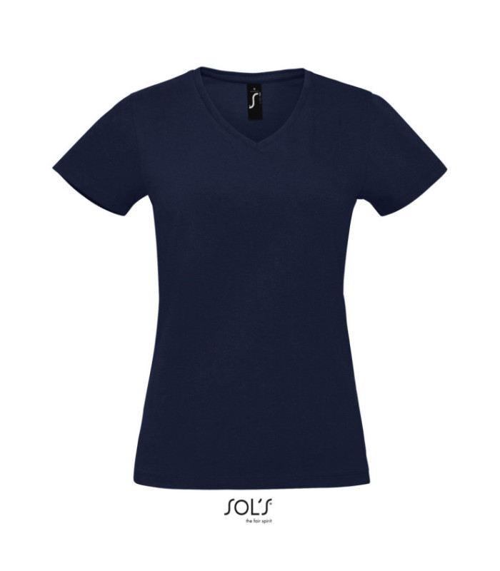 Pepe Jeans - Tee Shirt Femme Col V Corine PL505305 Gris Chiné