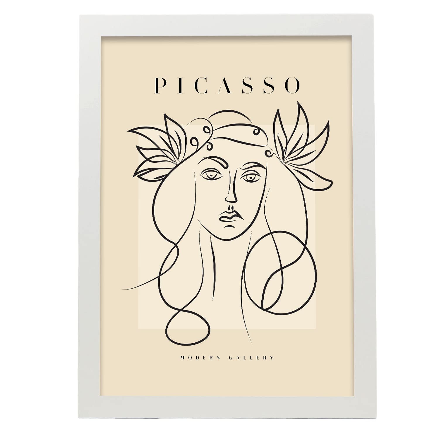 Nacnic póster de colección picasso 12 ilustraciones en estilo exhibición de arte surrealismo y cubismo para la tamaño a3 con marco blanco