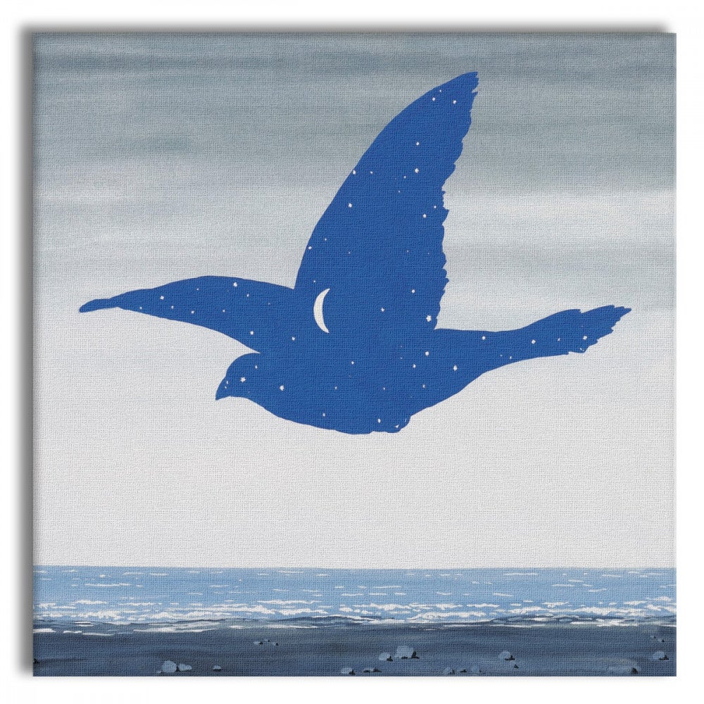 RENE MAGRITTE OBIETNICA - Obraz wydrukowany na płótnie i oprawiony w drewnianą ramę 100X100 CM