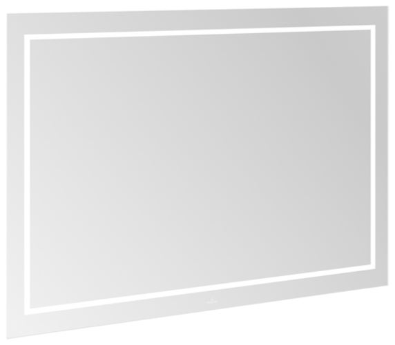 Espejo finion de villeroy & boch, con iluminación led e iluminación de pared, 1200x750x45mm, g6001200