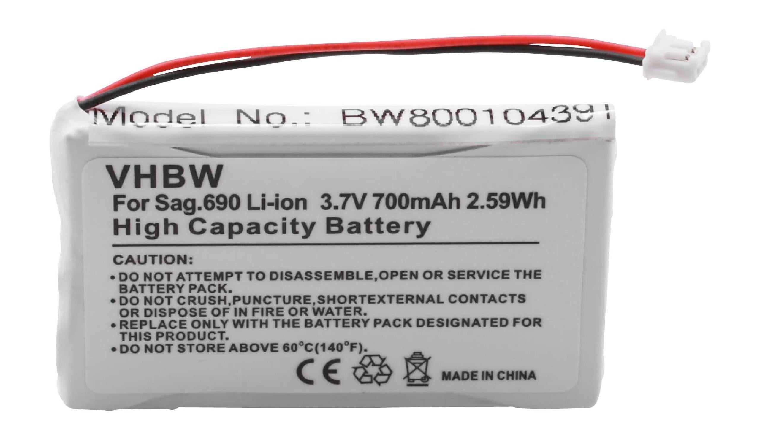 vhbw - 2 X Batterie Vhbw 850mah Per Telefono Fisso Cordless Panasonic