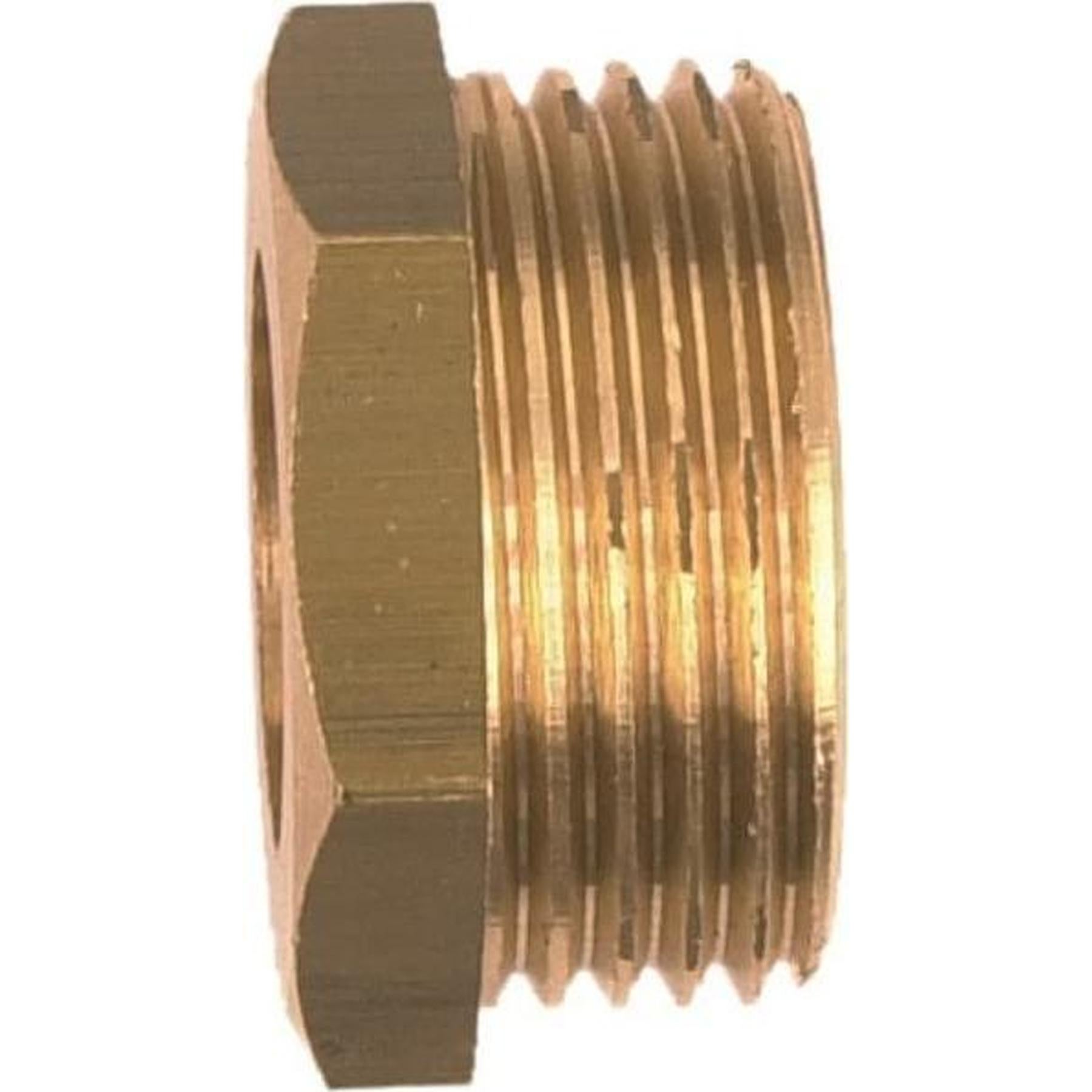 Bouchon à Tête Hexagonale En Laiton 1/2" BSPT Mâle – Lot De 5, Pour Tuyauterie Eau, Air, Carburant