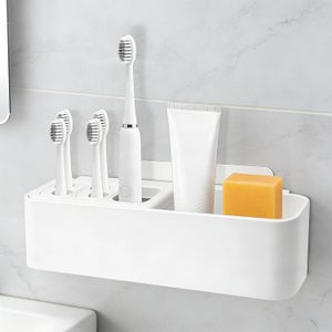 Porte Brosse à Dents Mural Adhésif 2 Pièces - Support Brosse Electrique Blanc Support Brosse à Dents électrique Porte Brosse à Dents Mural Adhésif 2 Pièces - Support Brosse Electrique Blanc Support Brosse à Dents électrique