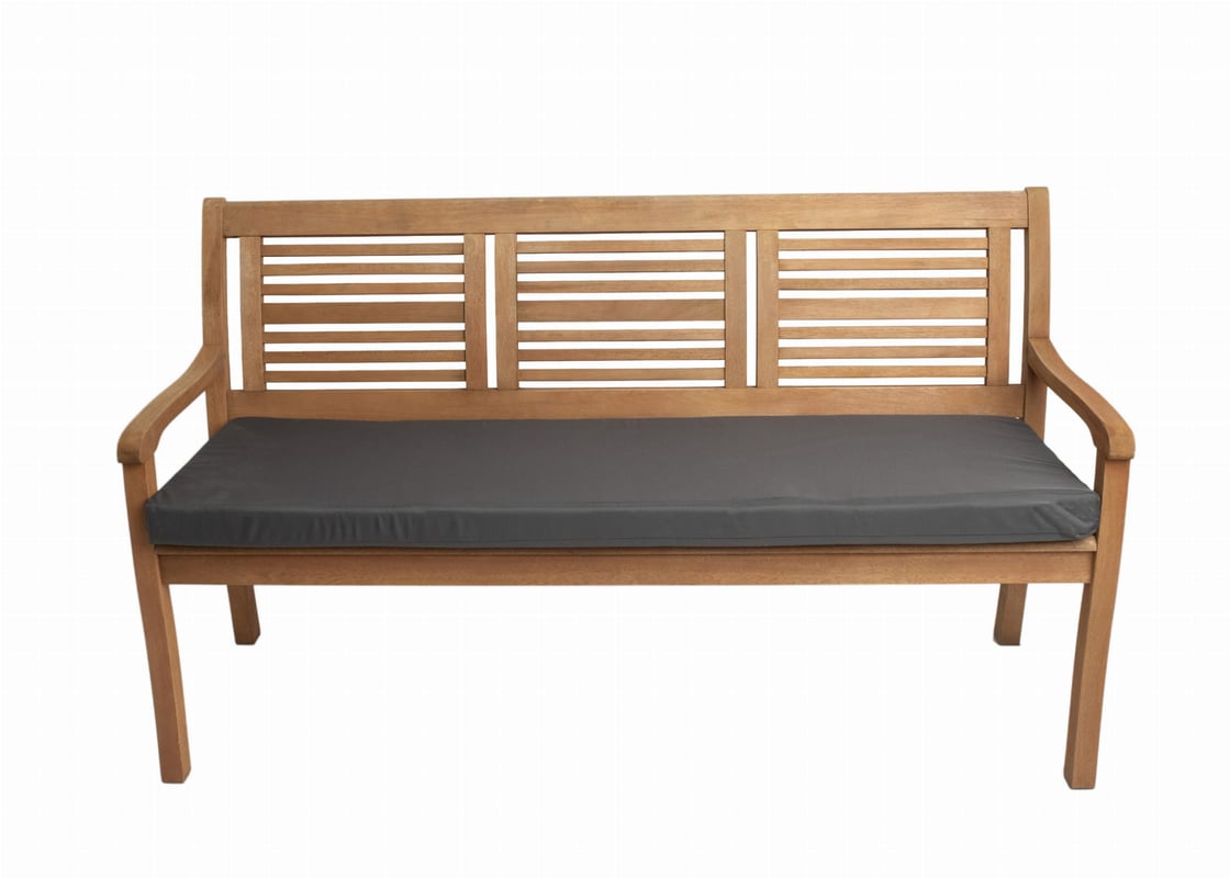 Poduszka ogrodowa na ławkę 170x50x7cm poduszka na meble ogrodowe antracyt, poduszka na balkon taras, poducha ogrodowa na ławkę