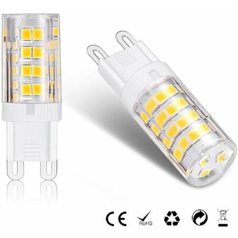 Żarówka LED G9, ciepła biel 3000 K, 5 W, odpowiednik żarówki halogenowej 40 W, 420 lumenów, nieściemnialna, opakowanie 10 sztuk - 2