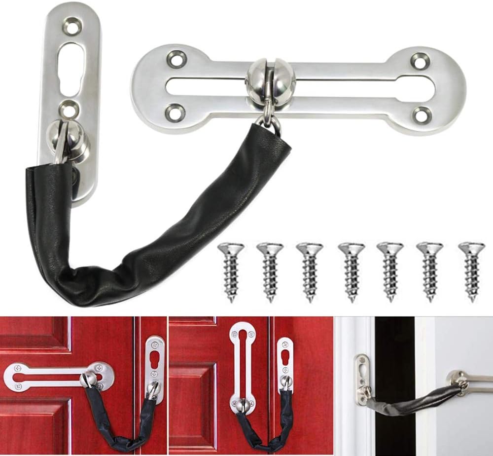 Chaîne De Sûreté Pour Porte – Acier Inoxydable – Protège Contre Les Rayures