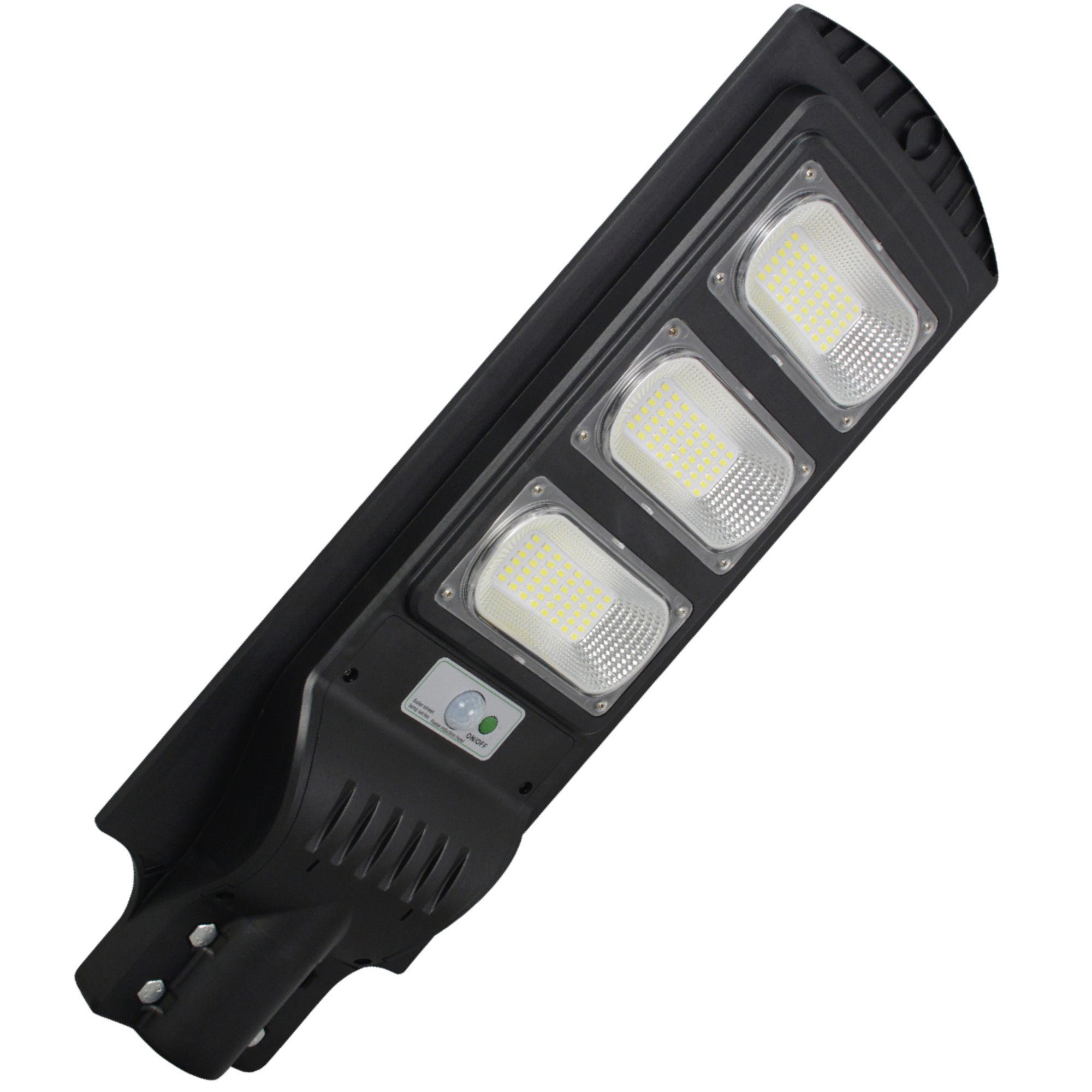 Lampa uliczna solarna Street czarna LED 10W 6000K 1000lm czujnik i pilot IP65 wym: 6 x 24 x 62,5 cm tworzywo sztuczne Polux