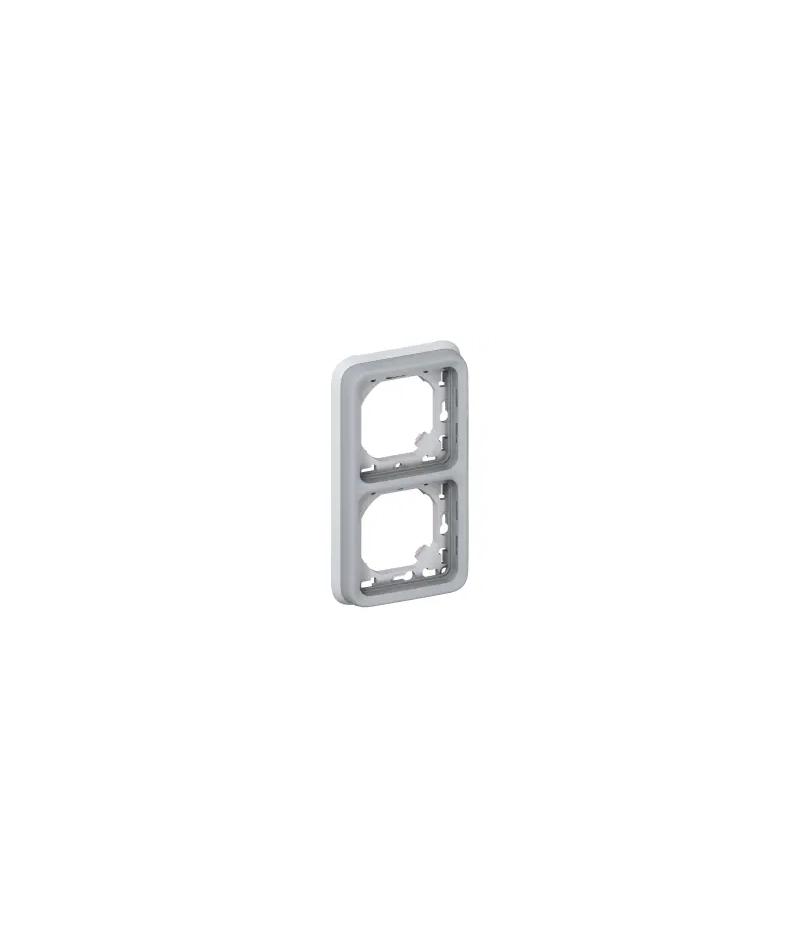 Plaque Verticale Legrand Sagane Plexo 2 Postes Blanc - Pour Interrupteur - Neuf