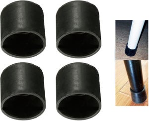 Set 4 Piedi Per Letto In Acciaio 36 Cm - Gambe Universali Con Gomma Antiscivolo