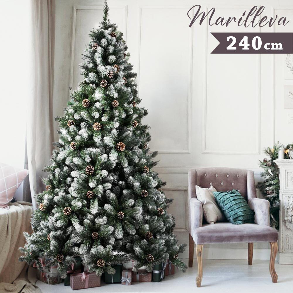 Albero Di Natale Innevato Marilleva 240cm 1388 Rami Super Folto con ...
