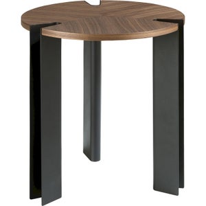 Table D'appoint Ronde En Teck Massif Dorset - 50x50x51 Cm - Pliable Pour Terrasse, Balcon Ou Jardin D'hiver