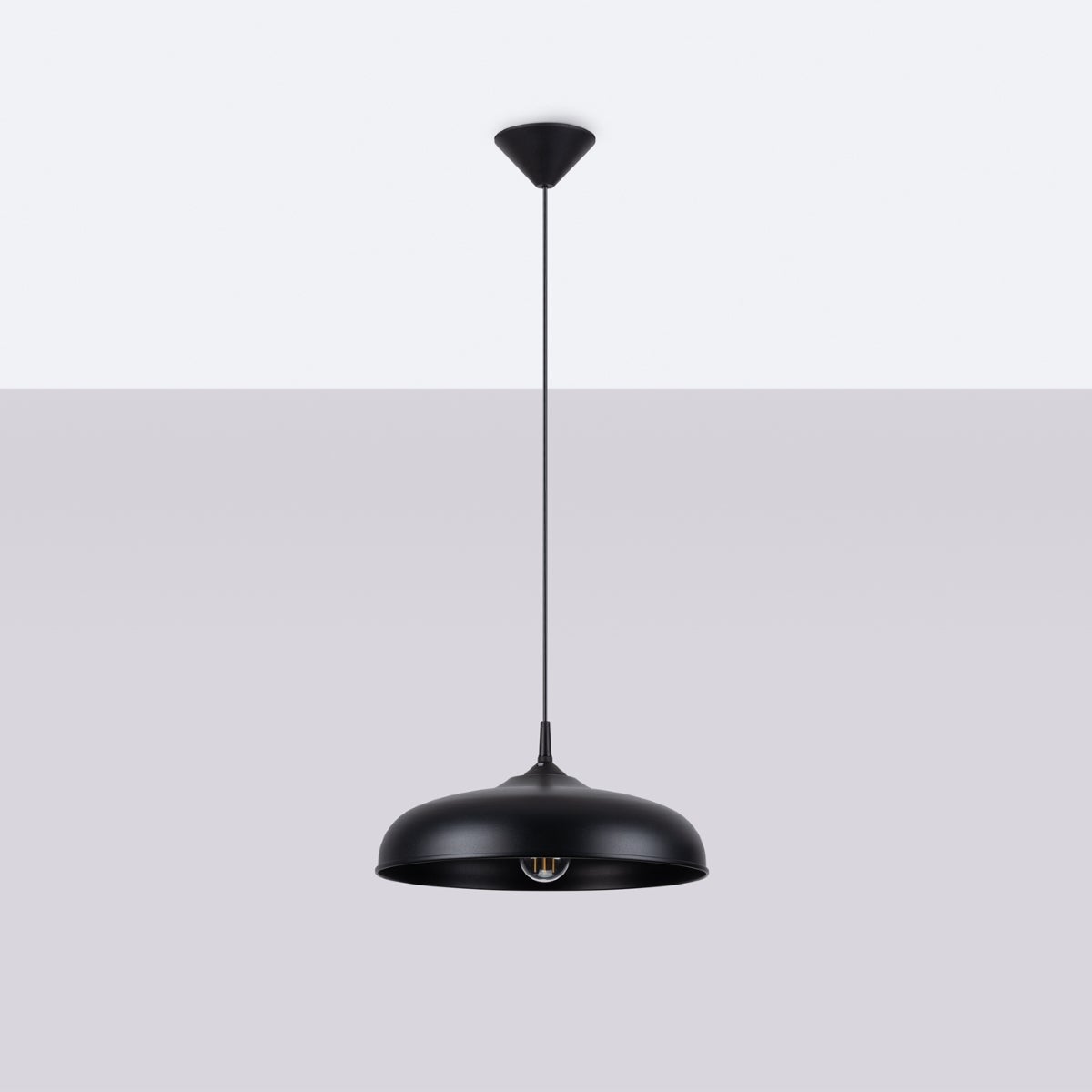Lampa wisząca ZINTA czarna LED 4000K - 38x38x74cm Sollux