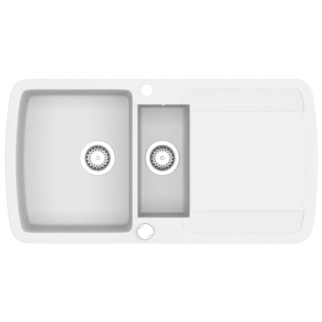Fregadero De Cocina Con Dos Senos De Granito Blanco Leroy Merlin fregadero-de-cocina-con-dos-senos-de-granito-blanco-leroy-merlin