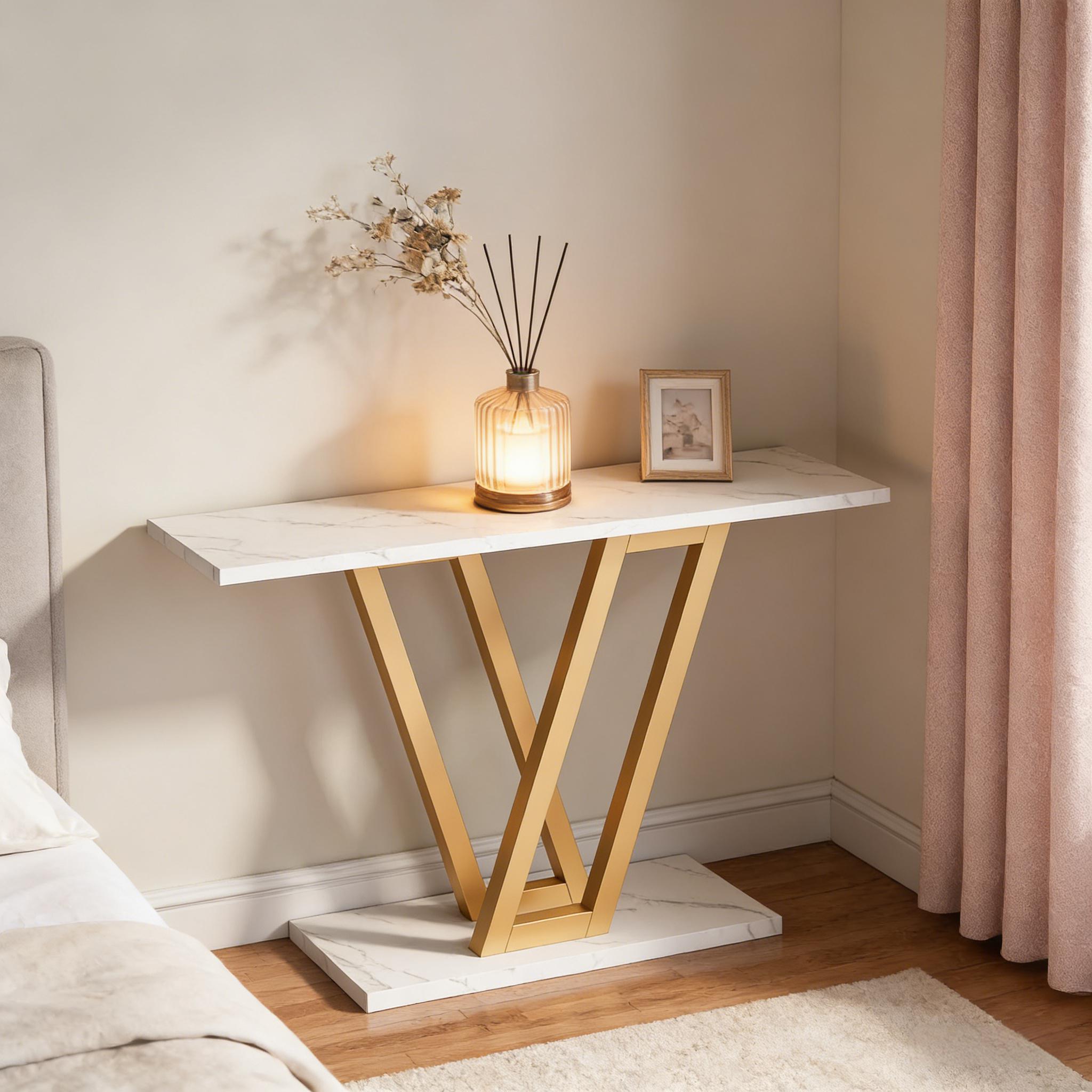 Mesa de entrada estrecha, mesa de centro de diseño angosto, mesa ...
