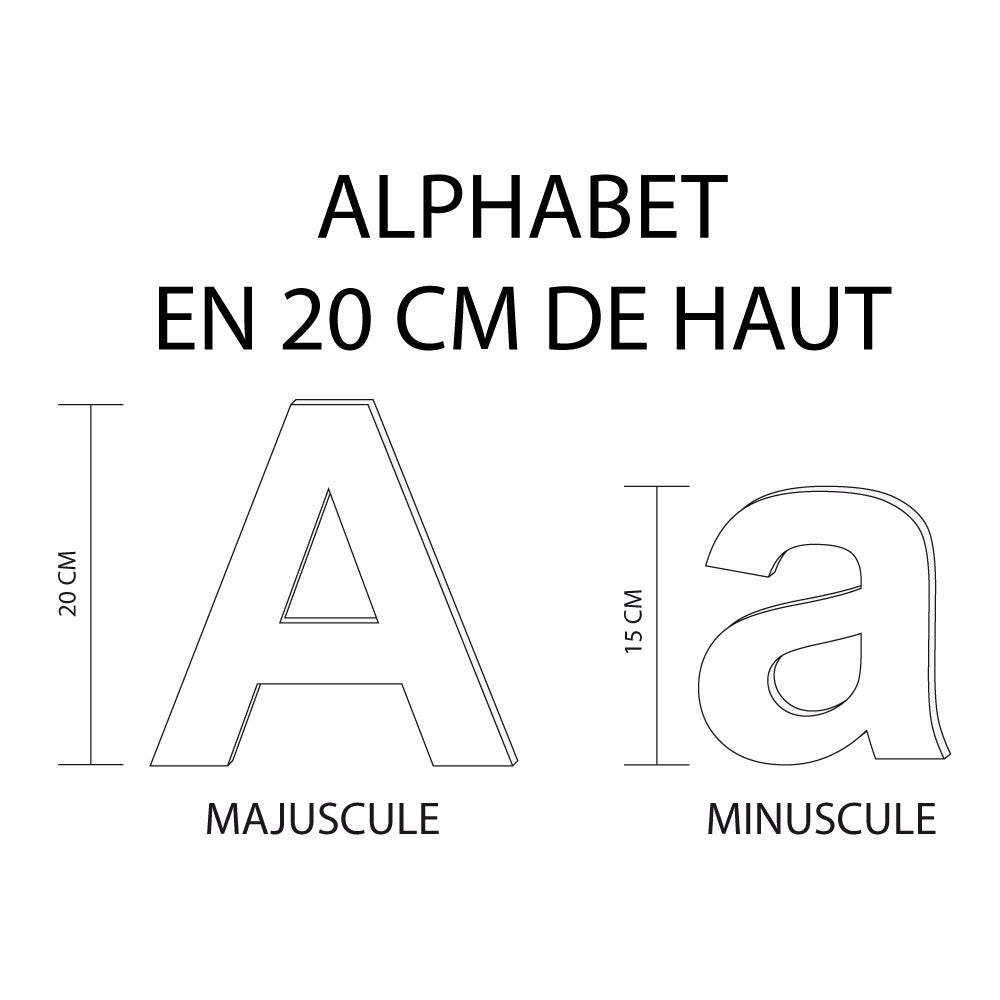 Lettre Décorative Plexiglass Blanc 20 cm - 5
