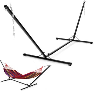 Support de Hamac en Métal 325 x 100 x 106 cm Charge 150 KG  Noir
