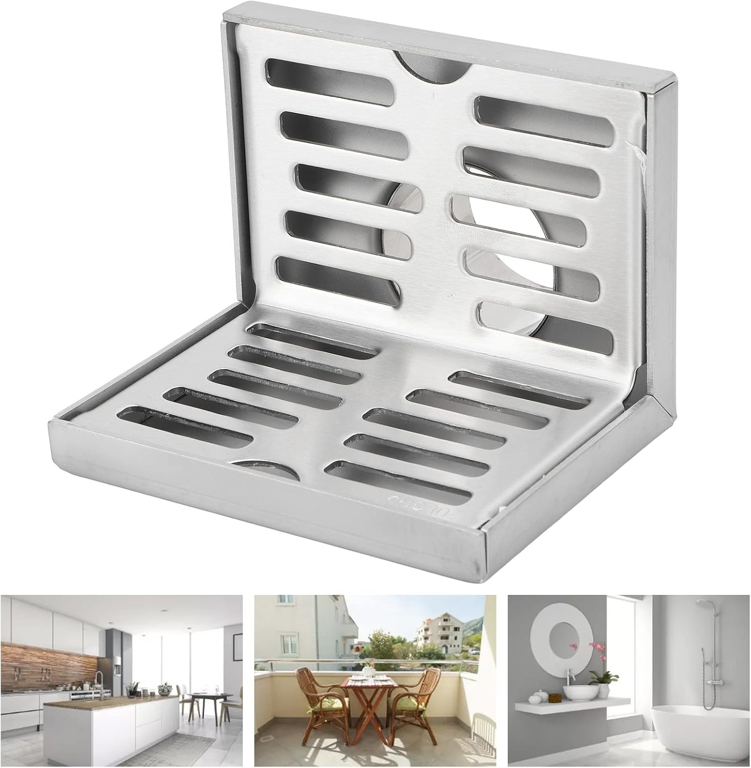 Scarico angolare con superficie a L, adatto per tubi da 3,5 pollici. Scarico laterale, adatto per tubi da 50 mm - 5