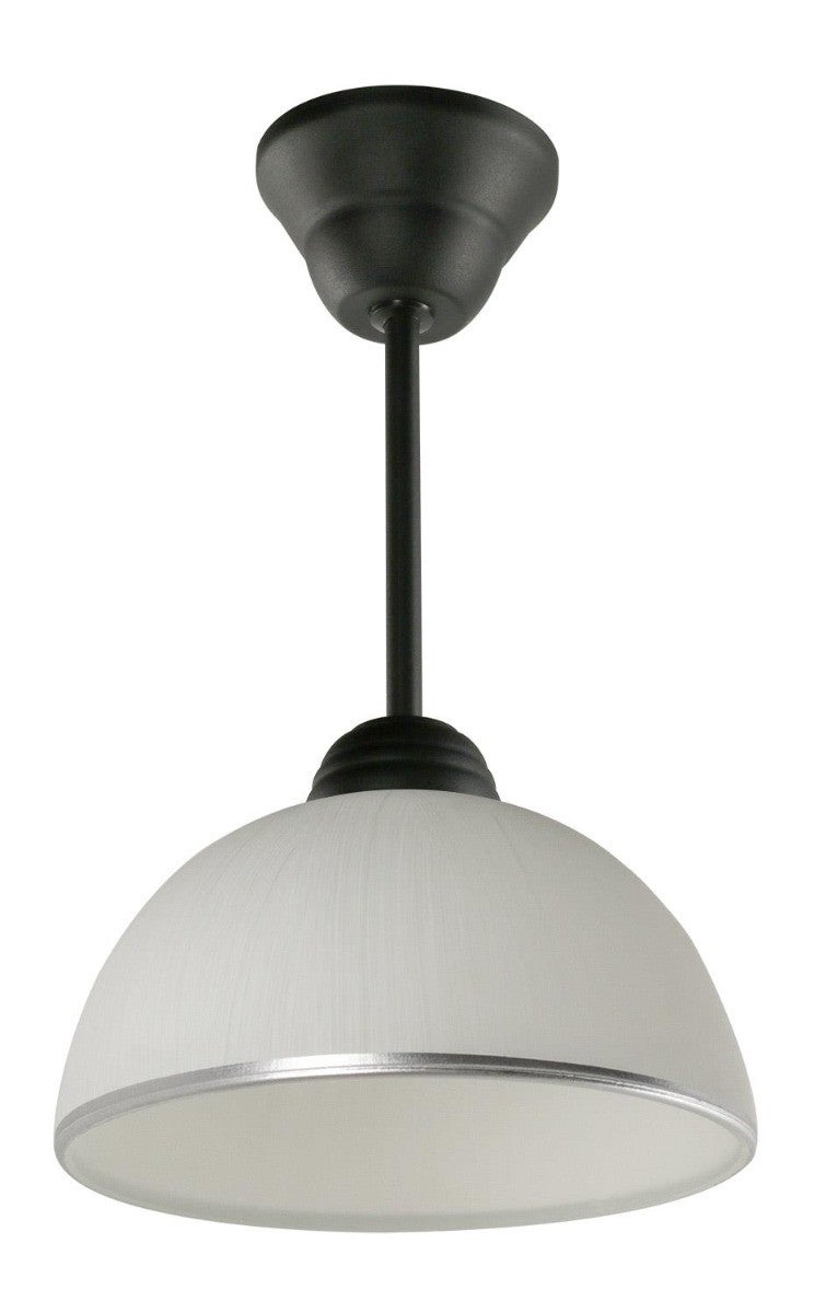 Lampa sufitowa wisząca Cyrkonia czarno-biała 1xE27x60W wym: 29 x 18 x 18 cm szkło Lampex