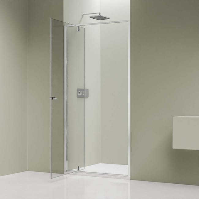 BERNSTEIN Mampara de ducha en nicho 90x195cm, Perfil cromado