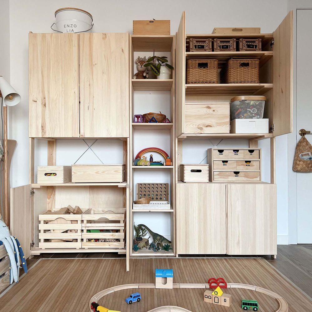 Armoire en bois pour étagère NOVA, 79,5x76,5x40,5 cm - 7