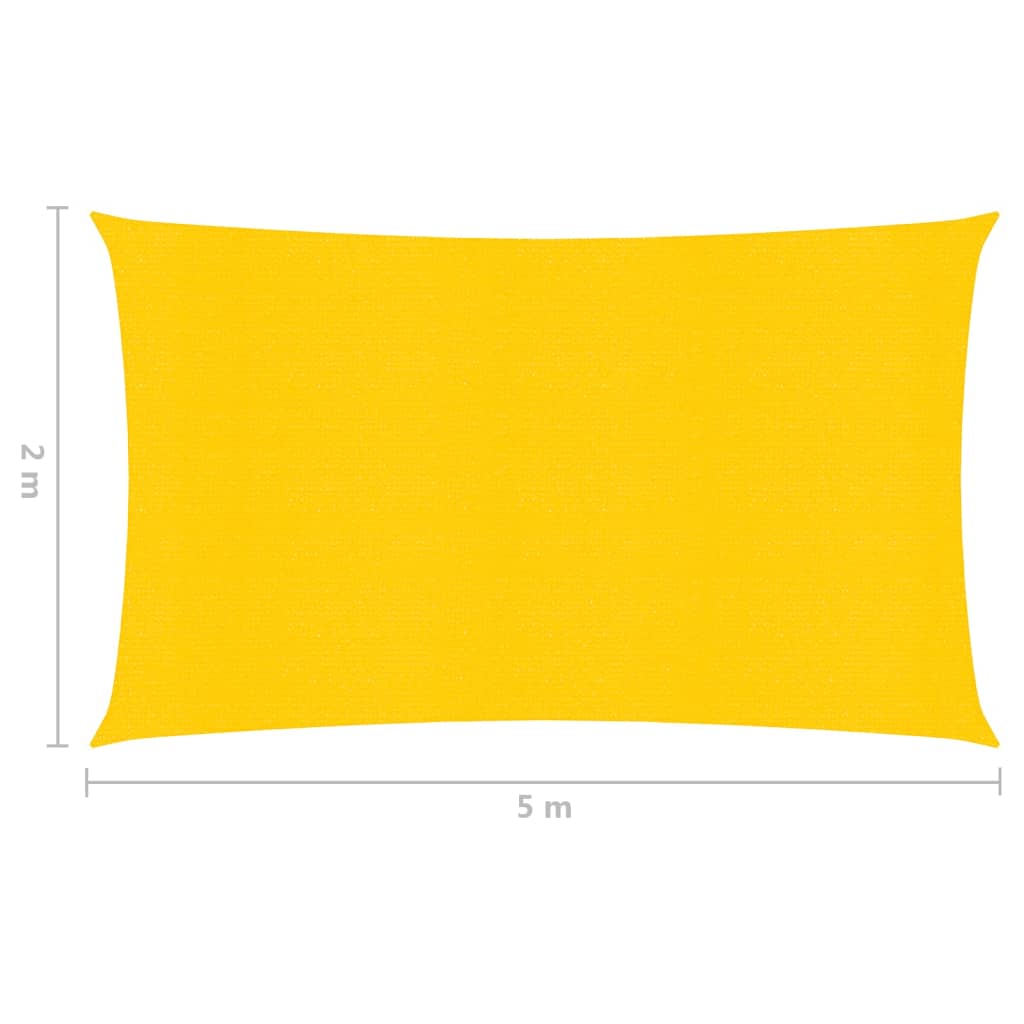 Vela ombreggiante 160 g/m² 2 x 5 m HDPE giallo 02_0009119 - 6