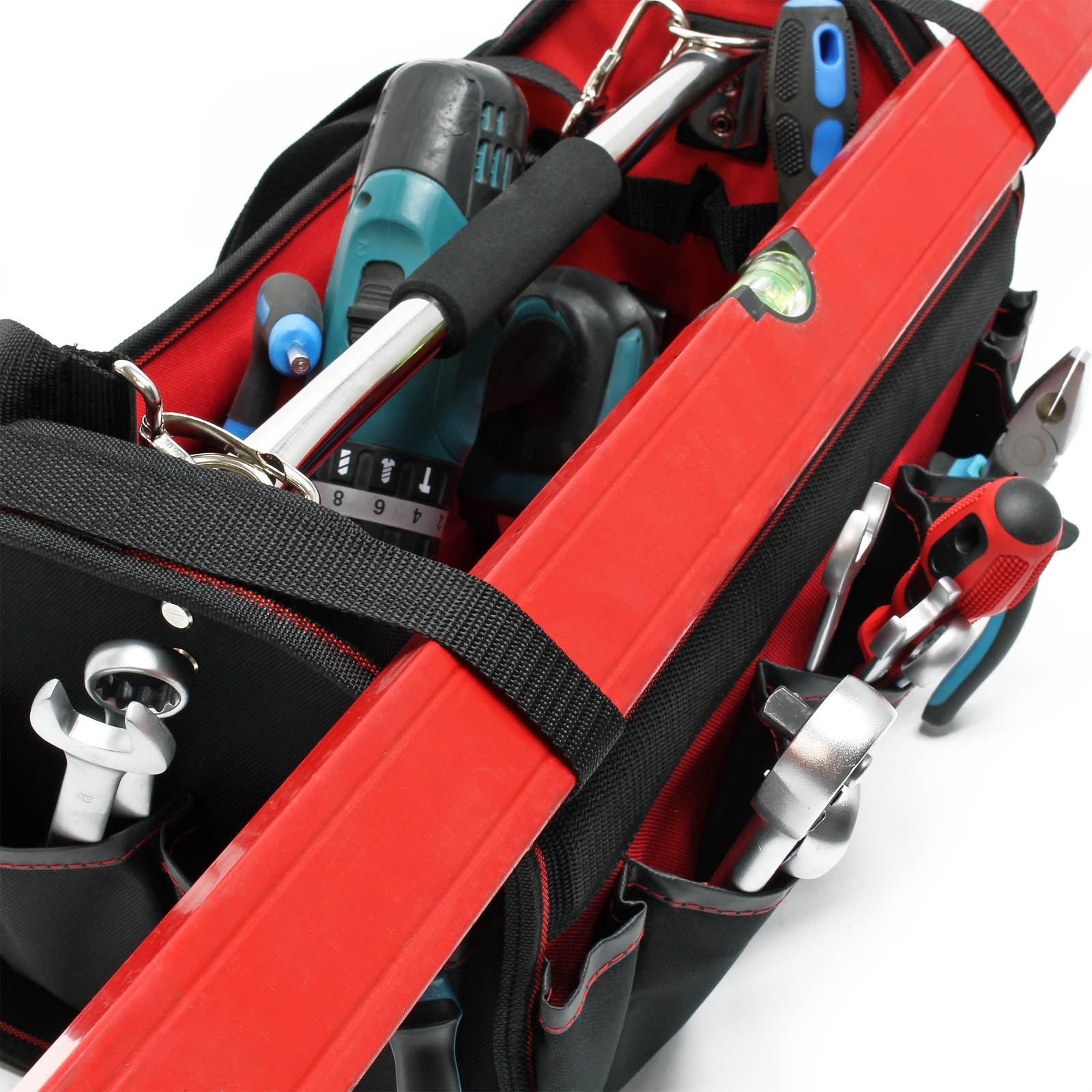 Sac à outils Taille L Bandoulière réglable et Poignée Poches intérieures et extérieures - 5