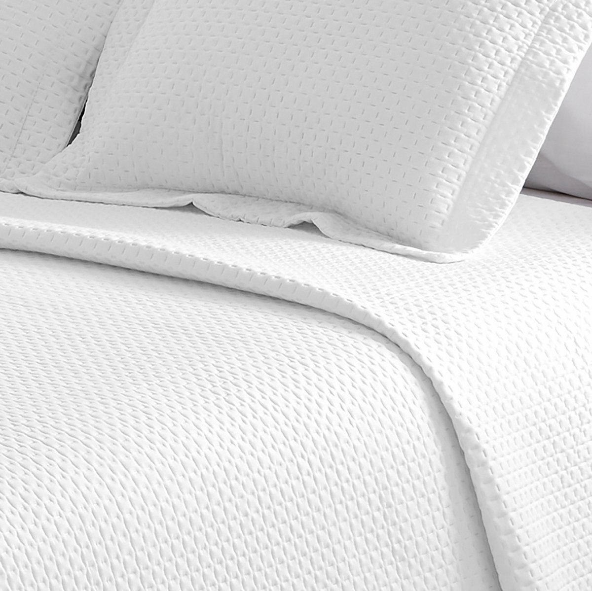Colcha Lisa Reversible Blanca cama 180 cm - 270x270 cm - 2