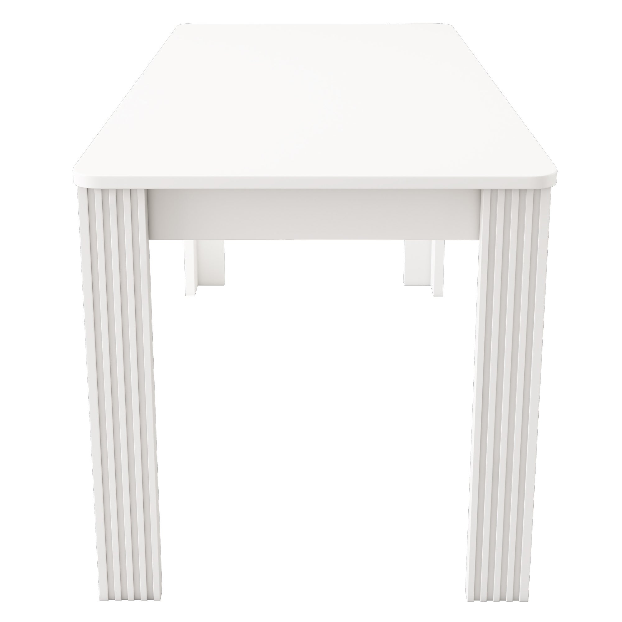 Table à manger à quatre pieds - style modern - Blanc - 8