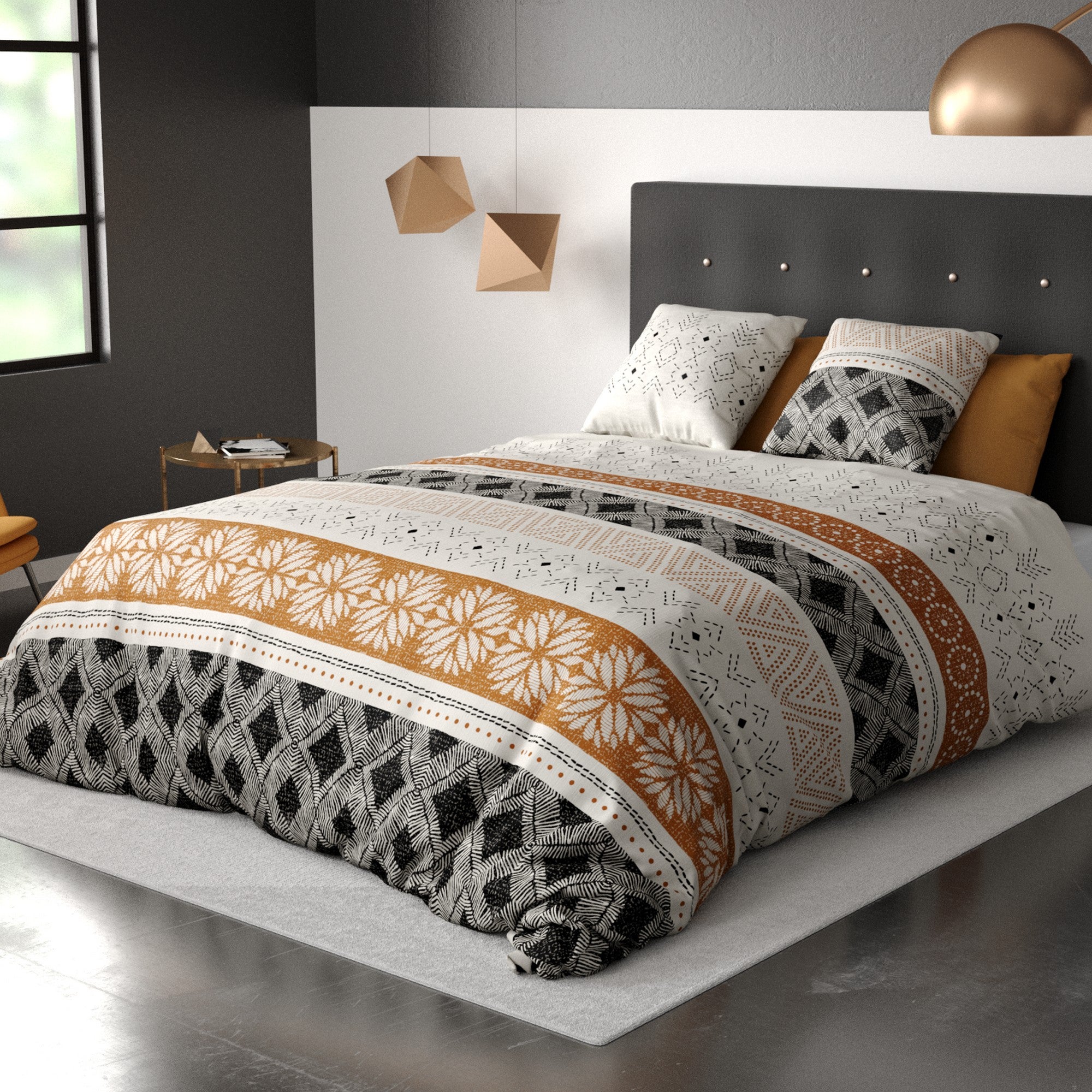 Housse De Couette Et Taies D'Oreiller 100% Coton 57 Fils Citedor - 240x260 Cm + 2 Taies, Douce Et Résistante, Oeko-Tex