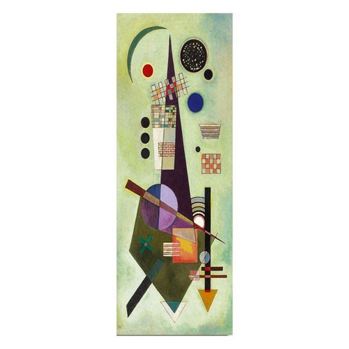 Cadre - Vassily Kandinsky - Accompagnement Jaune - Toile - Prêt à accrocher - Peintures Modernes