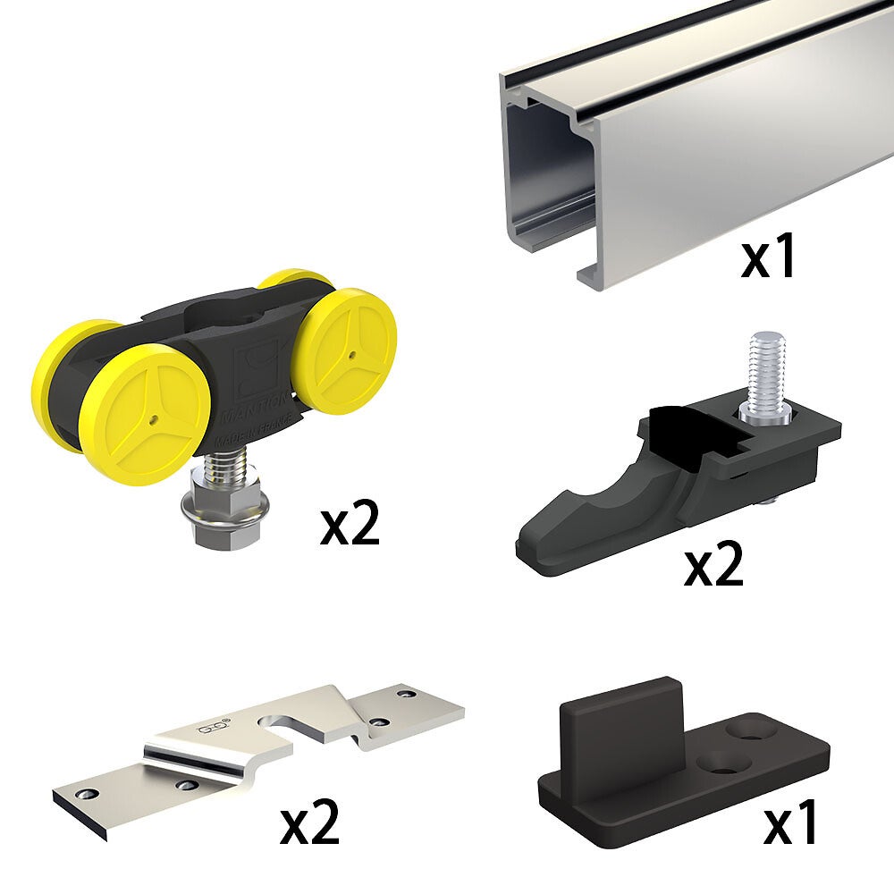 Système coulissant SLID'UP 1100 pour une porte de séparation - rail 1,95 m - 80 kg - 2