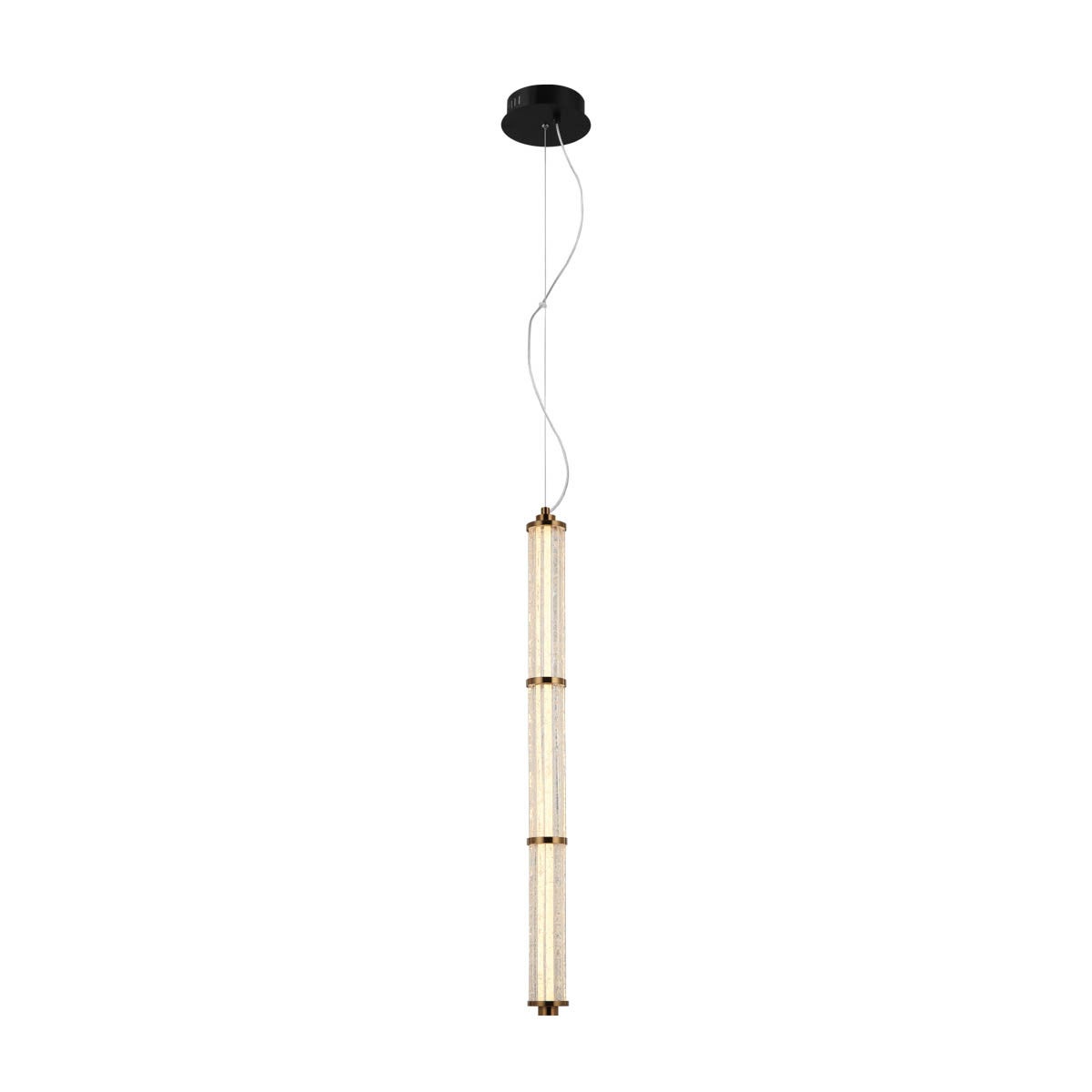 Lampa wisząca SANPO LED 9W Ciepła biel 780lm czarno-przezroczysta wym: 185 x 7 x 7 cm Italux