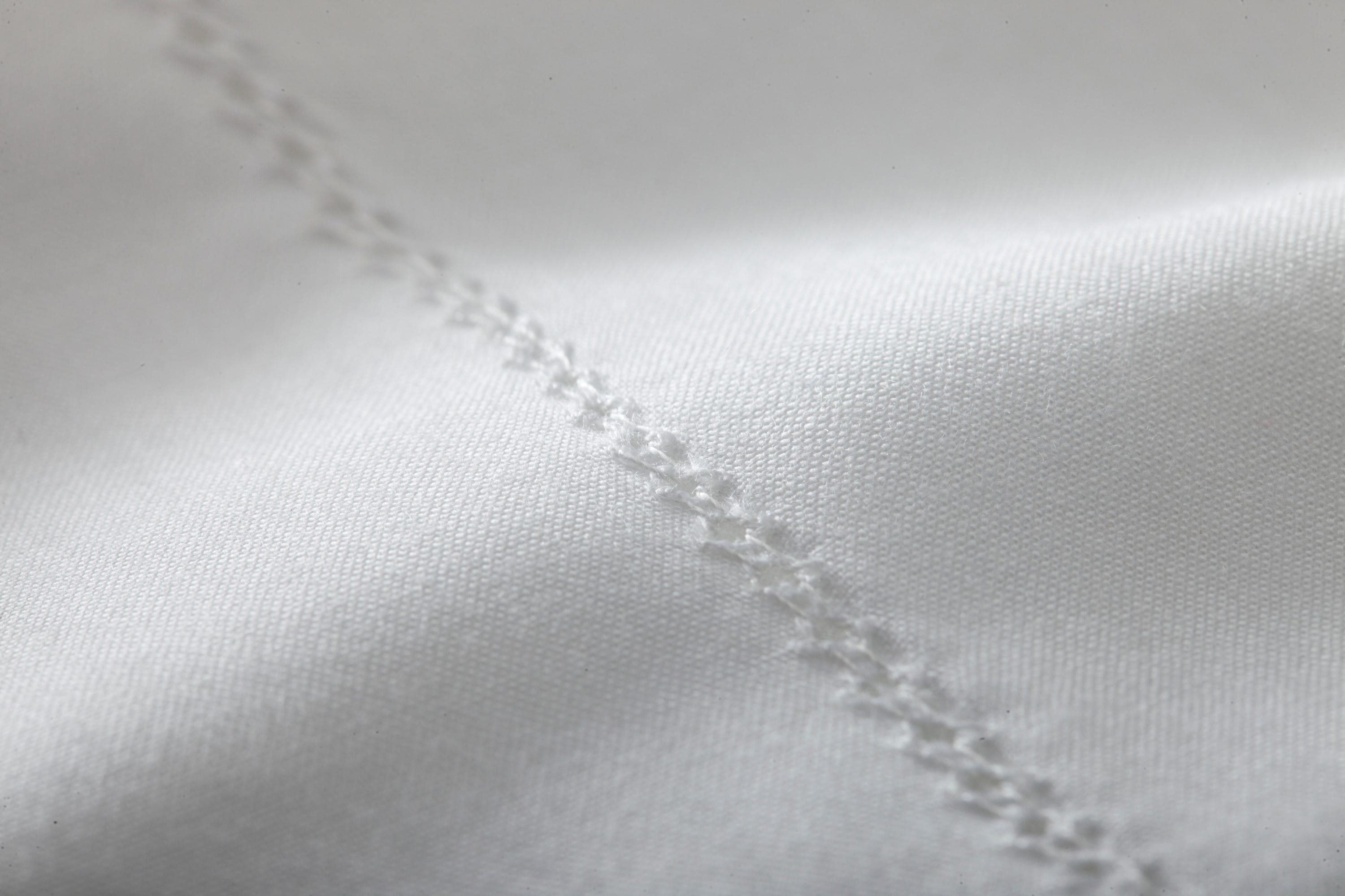 Drap de dessus Vainica en percale 200 fils blanc pour lit de 135 cm - 4