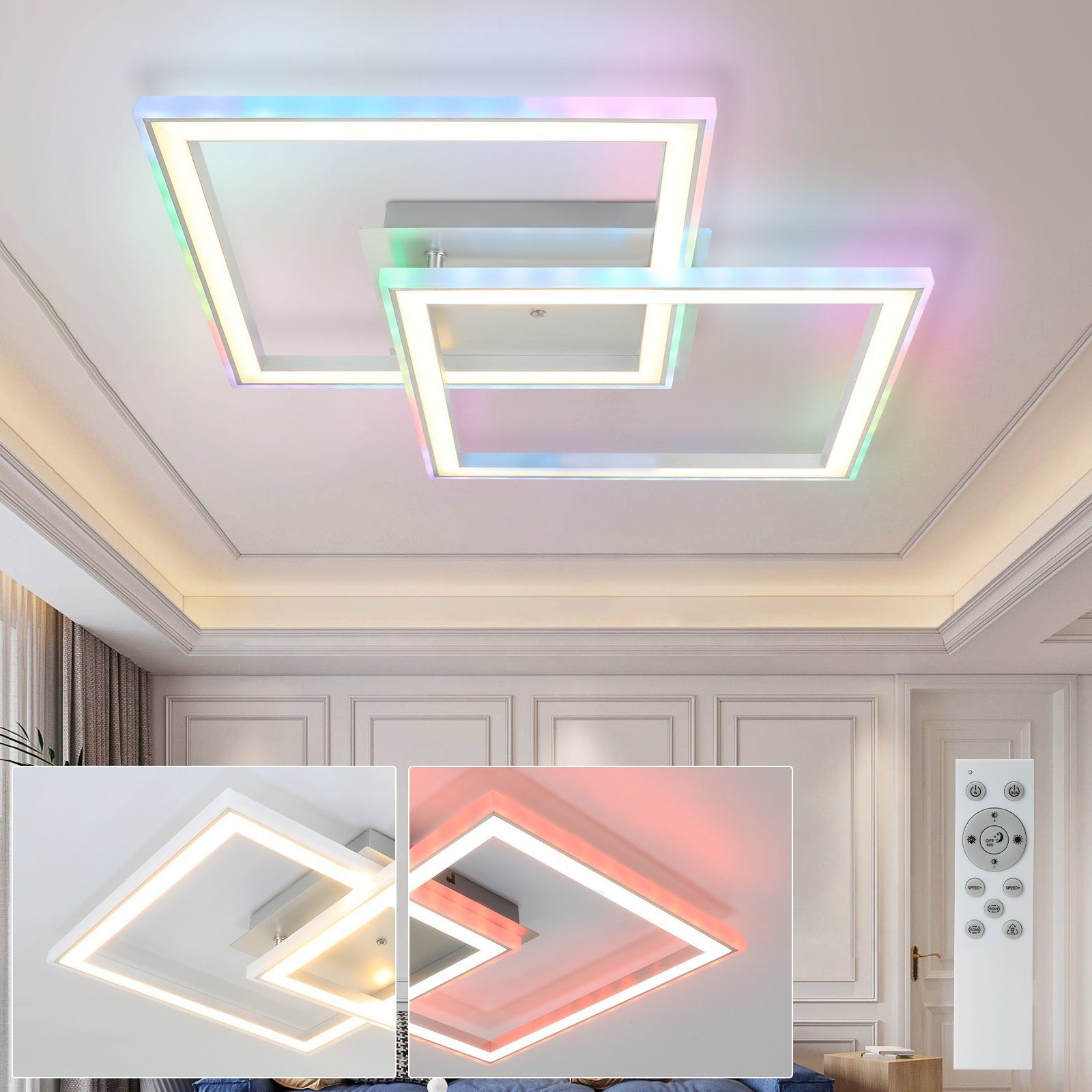 Plafonnier LED, lampe de salon à intensité variable avec