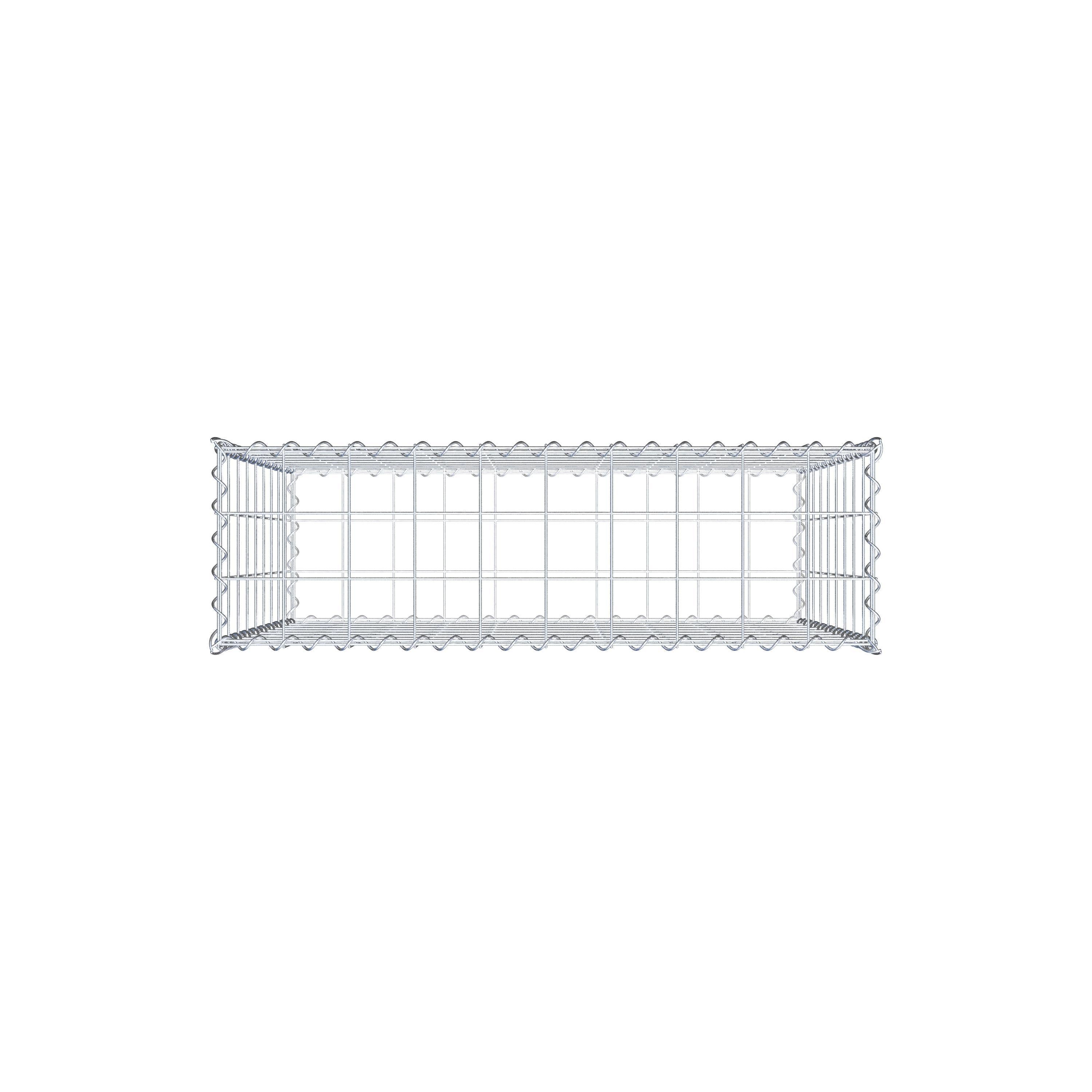 Gabiona - Gavión de acero galvanizado 100x90x30cm (LxAxP), malla 10 x 10cm, Espiral, jaula metálica para muro o jardín - 6