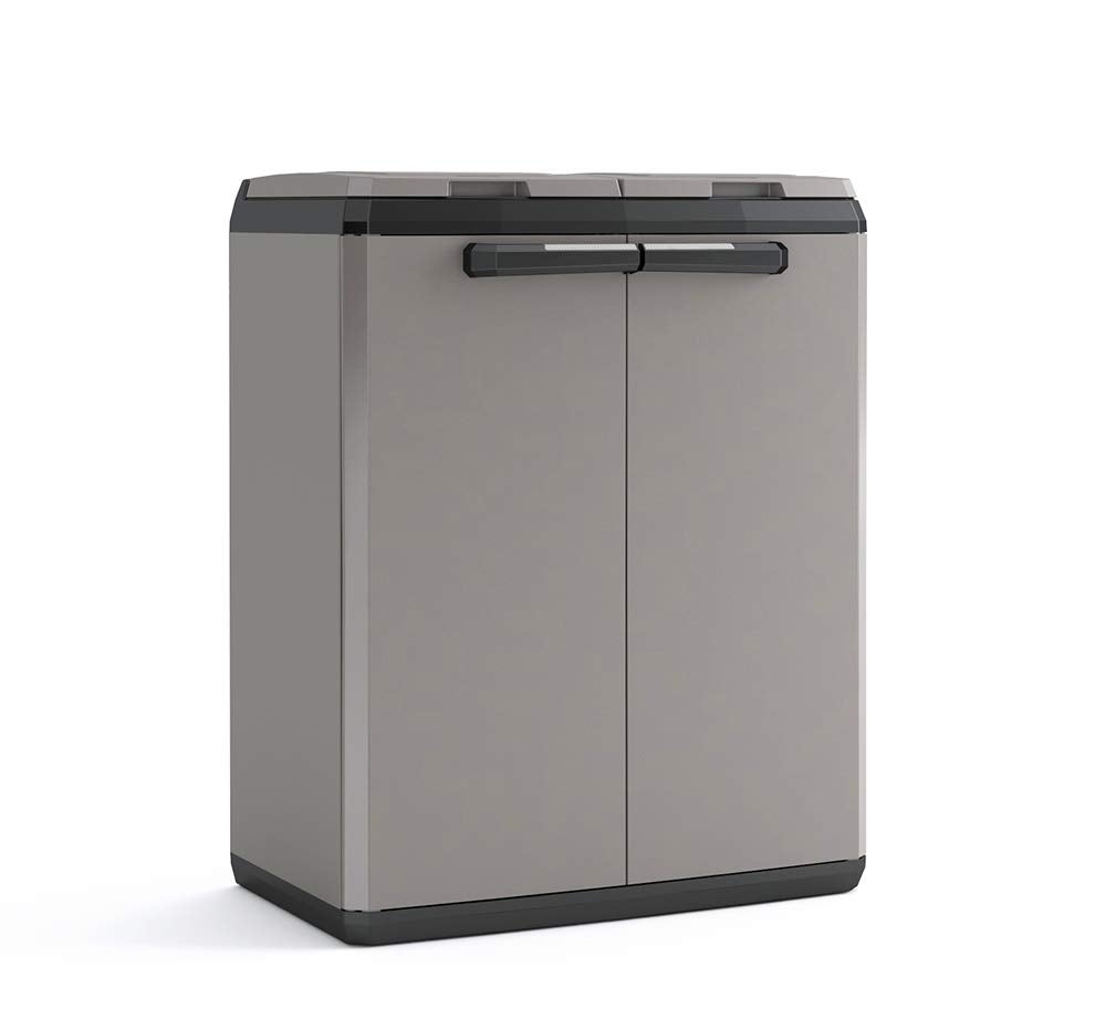 Mobile armadio raccolta differenziata 2 sacchi rifiuti Split Basic Keter - 9