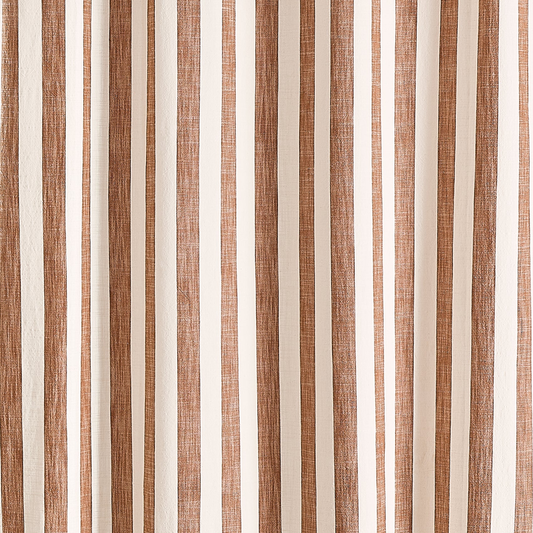 Tissu 100% coton rayé LOURMARIN - Terracotta - 140 cm - Coton - 2