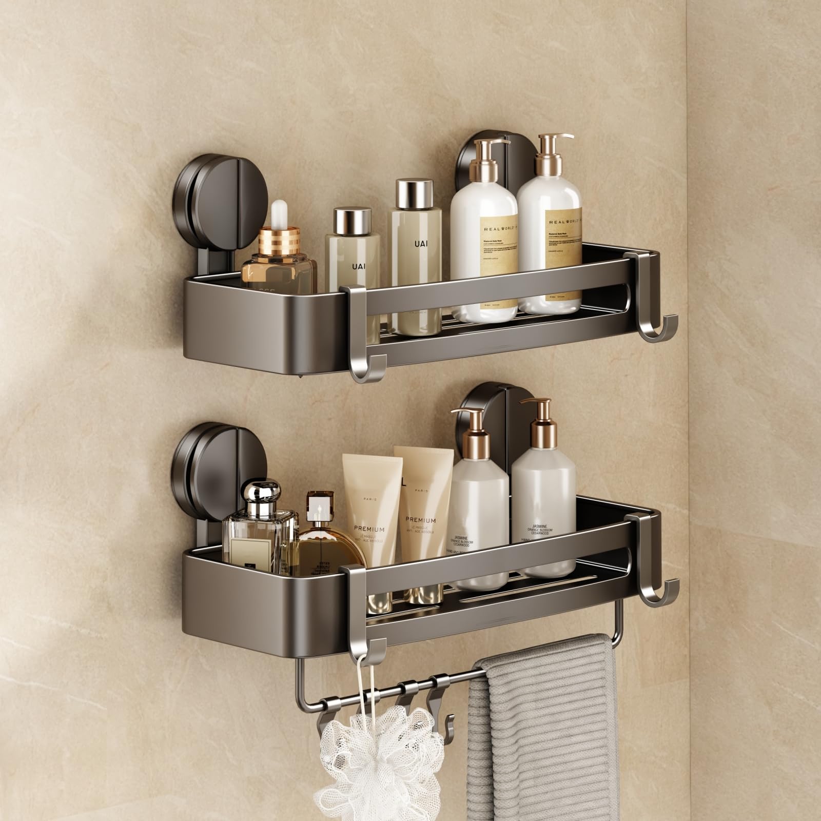 Etagère De Douche Sans Perçage Arhatreya Avec Porte-serviette - Organisateur Salle De Bain