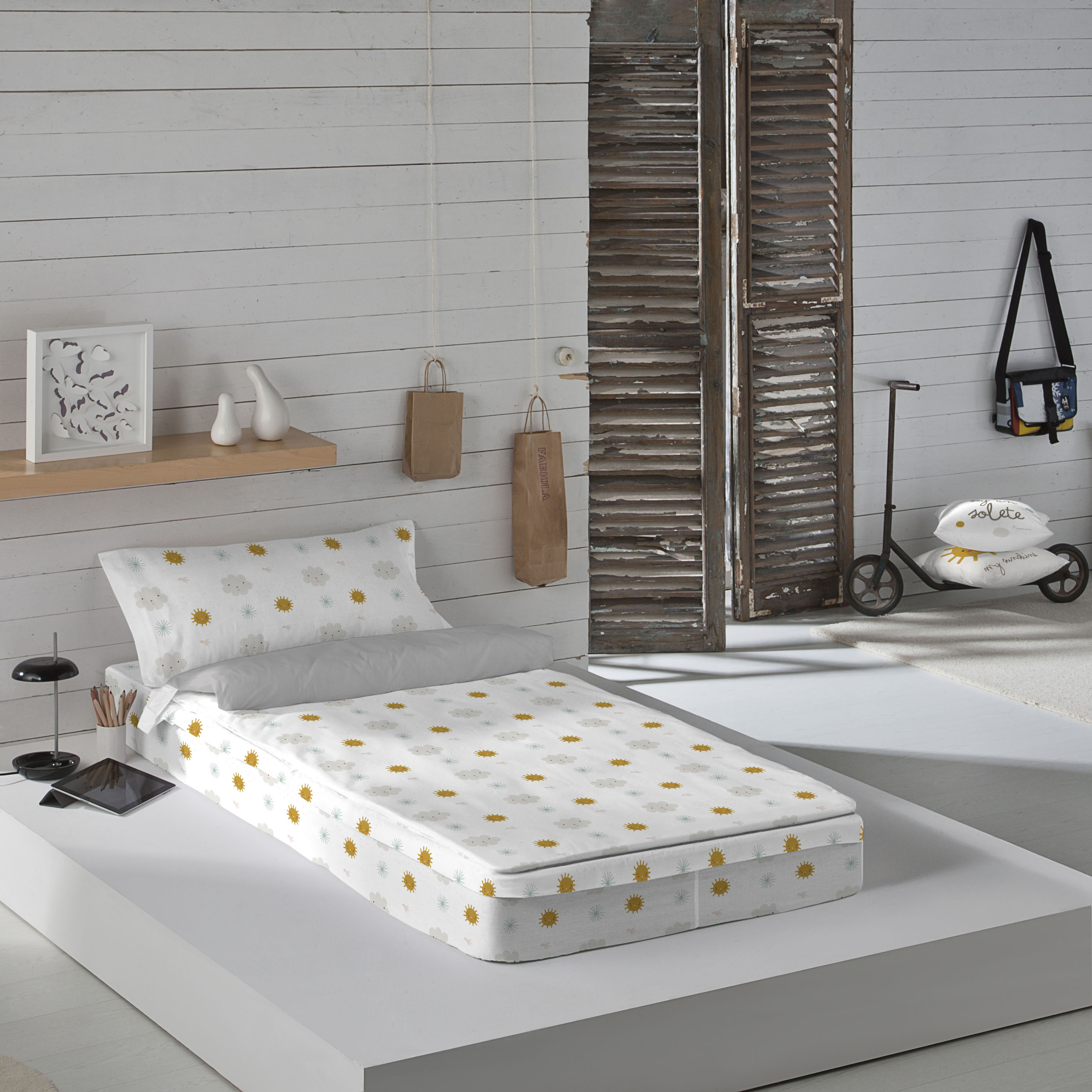 Saco nordico sin relleno 100% algodón solete cama 105 (105x190/200 cm)