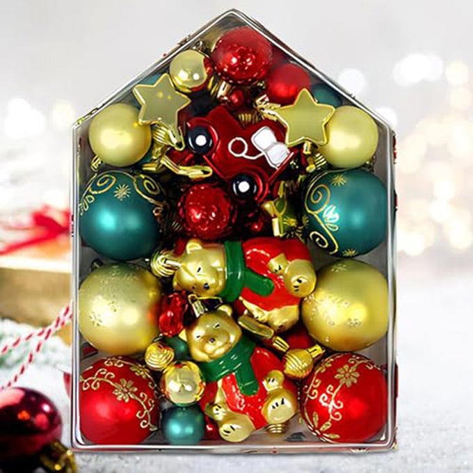 Adorno navideño de oso - Adorno navideño rojo y verde irrompible para árbol de Navidad - Juego de decoración para árbol de Navidad 2025 - 7