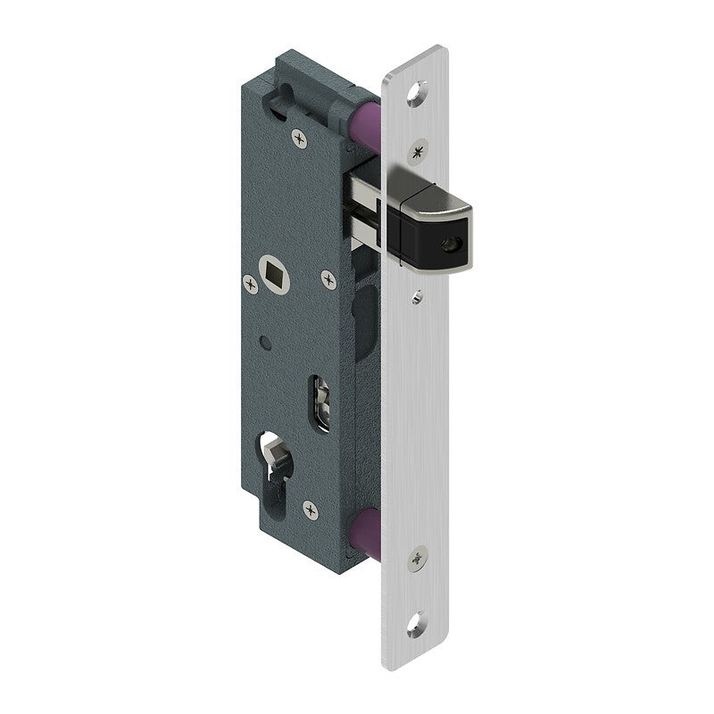 Serrure à encastrer type GK, têtière inox, axe 29 carré de 7 - 2