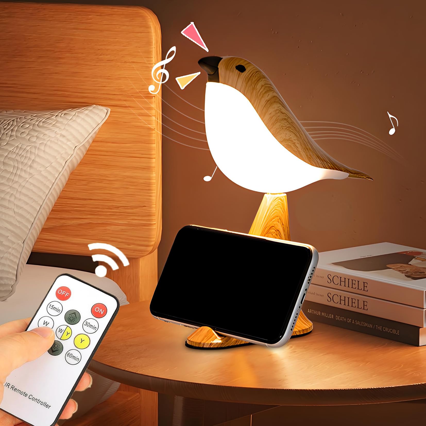 Lampa biurkowa LED z ładowaniem USB, regulowana temperatura barwowa od 3 000 K do 6 000 K, tryb synchronizacji 15/30/60 min, 2 600 mAh